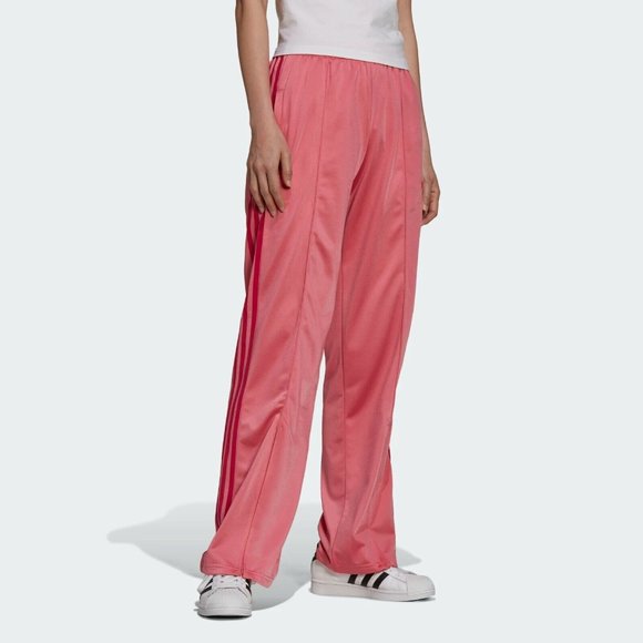 adidas Pants - Adidas Pink and Red Flared Track Pants Size Large